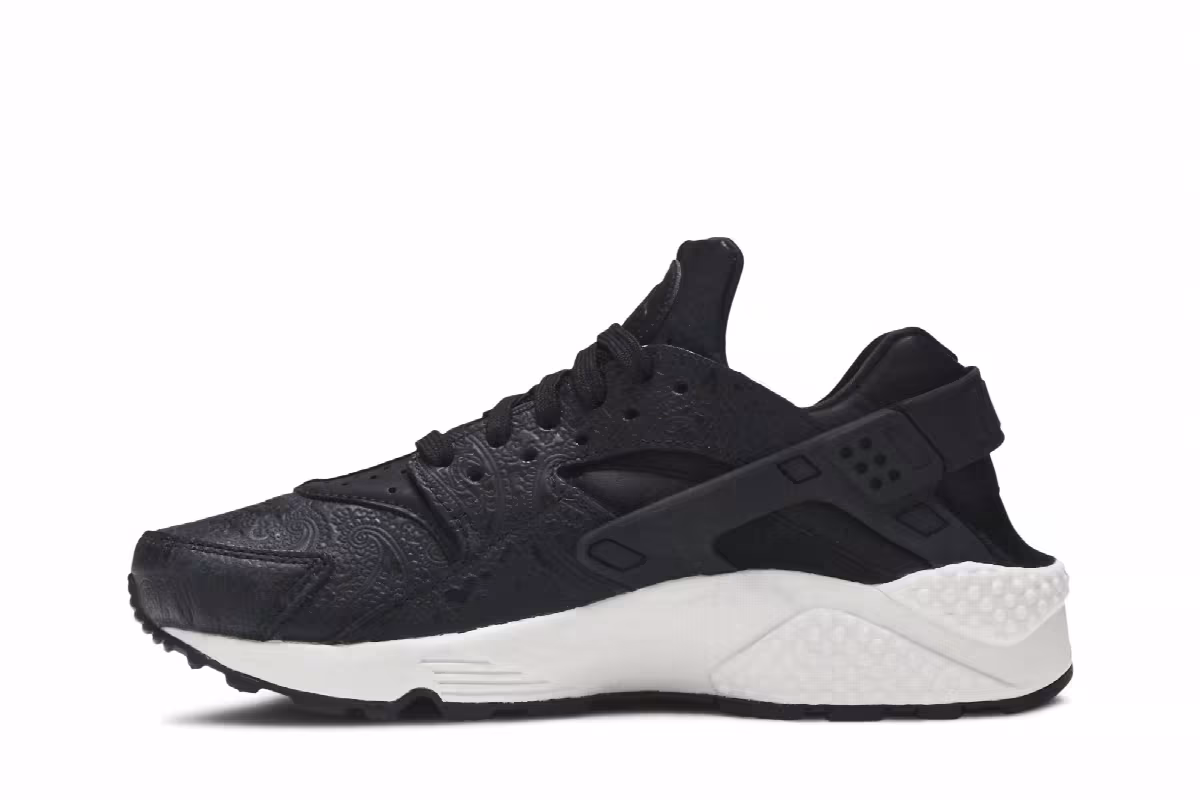Nike Women's Air Huarache Run Premium Black, view 4