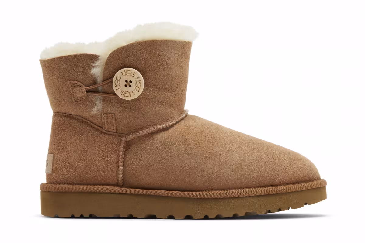 UGG Women's Mini Bailey Button 2 Boot Chestnut, view 2