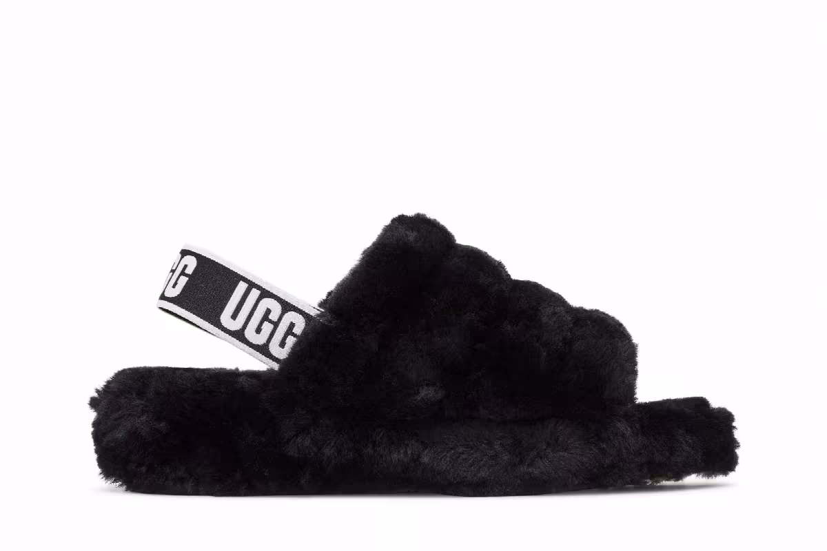 UGG Women's Fluff Yeah Slide Black, view 2