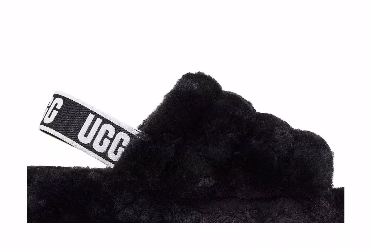 UGG Women's Fluff Yeah Slide Black, view 3