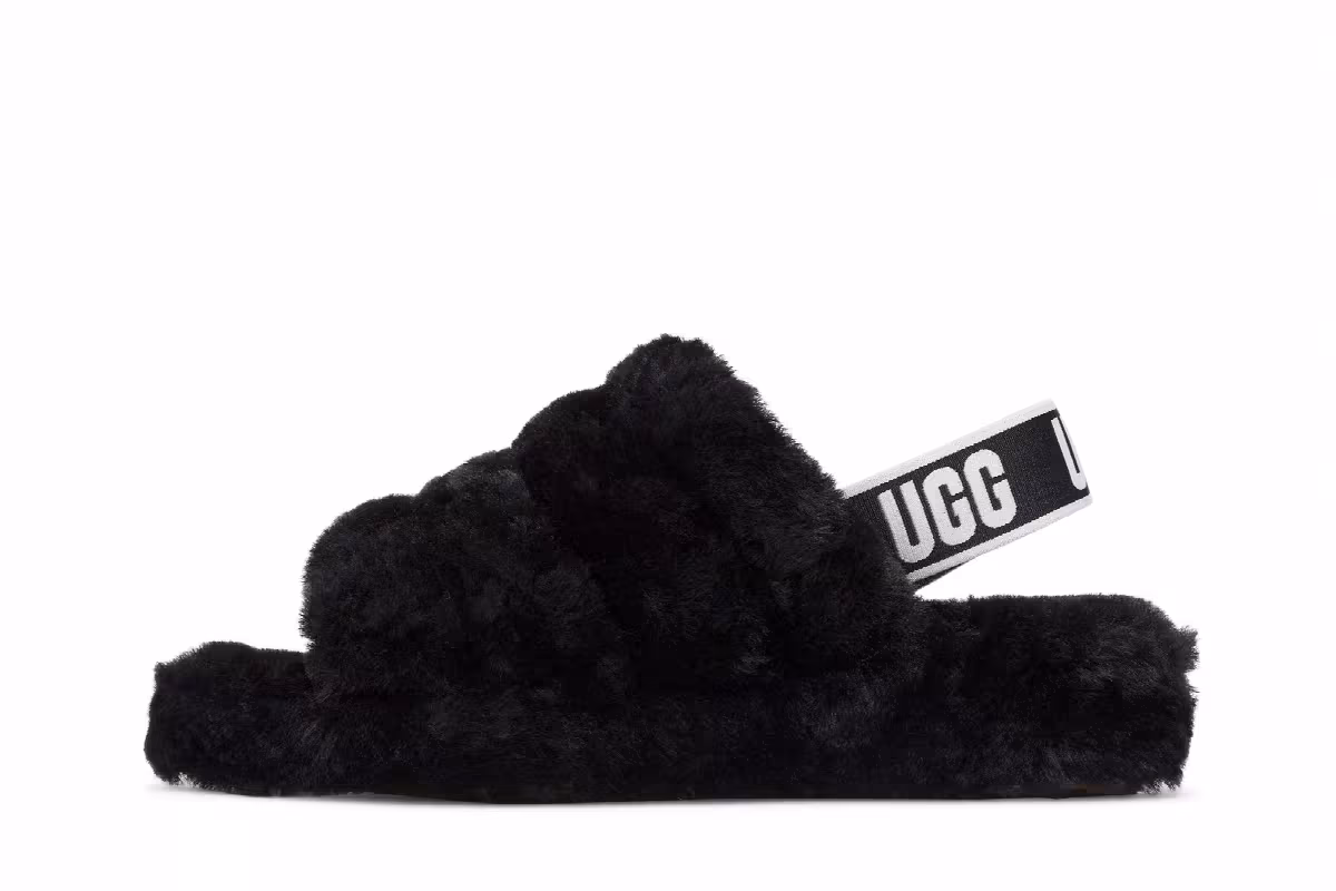 UGG Women's Fluff Yeah Slide Black, view 4