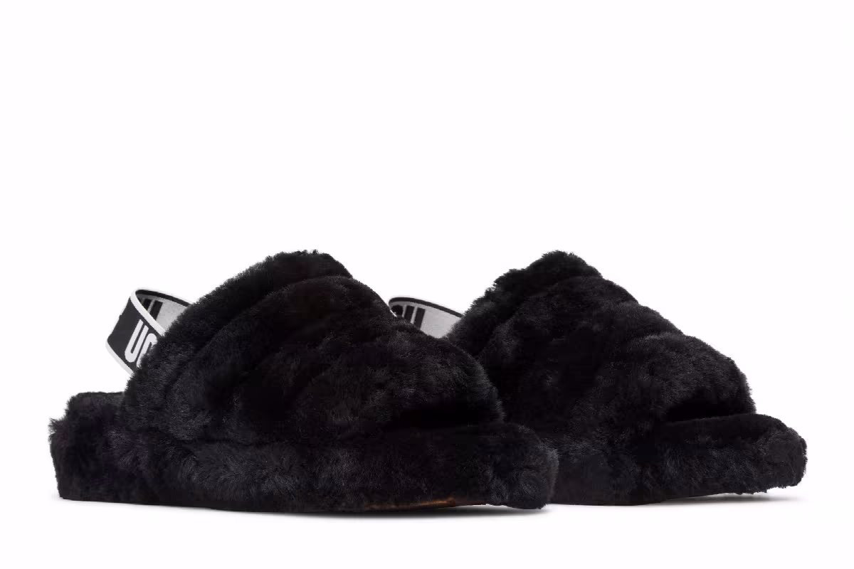 UGG Women's Fluff Yeah Slide Black, view 9