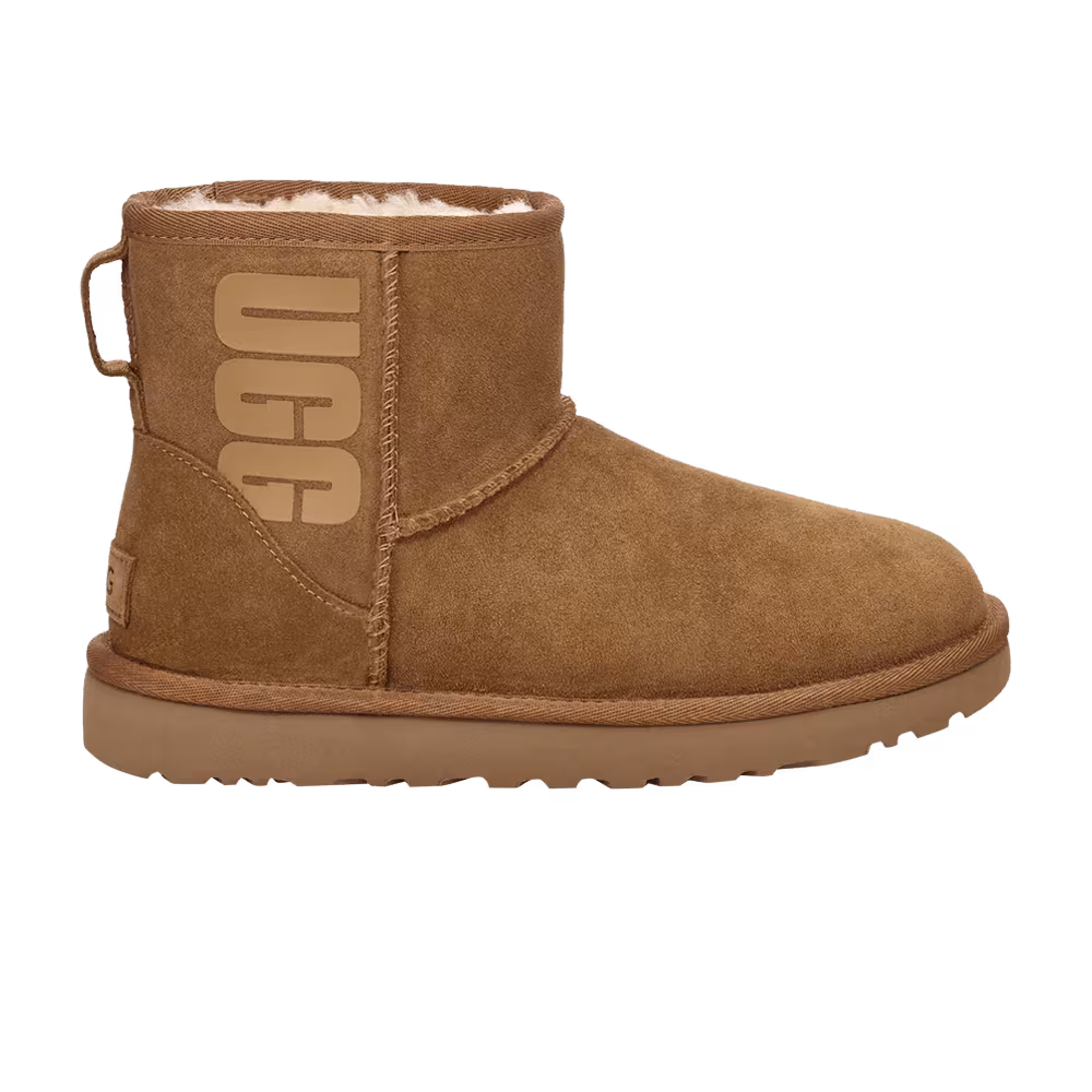 UGG Women's Classic Mini Rubber Logo - Chestnut