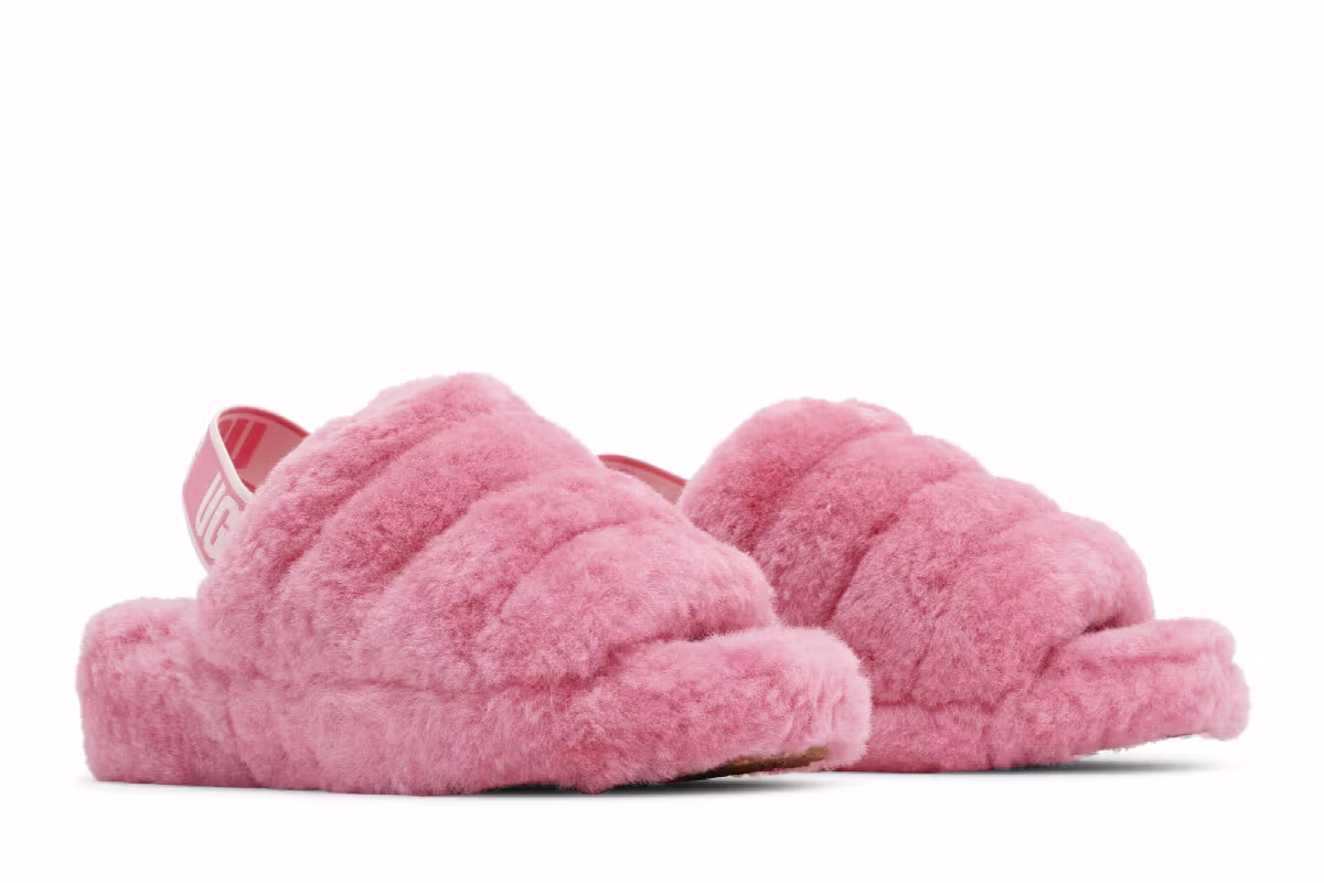 UGG Women's Fluff Yeah Slide Pink Rose, view 9