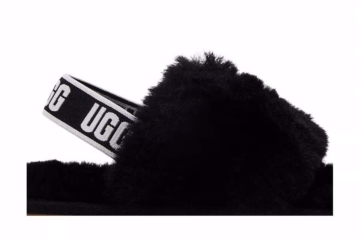 UGG Fluff Yeah Slide Toddler Black, view 3