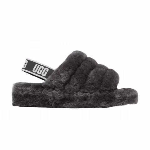 UGG Wmns Fluff Yeah Slide 'Charcoal'