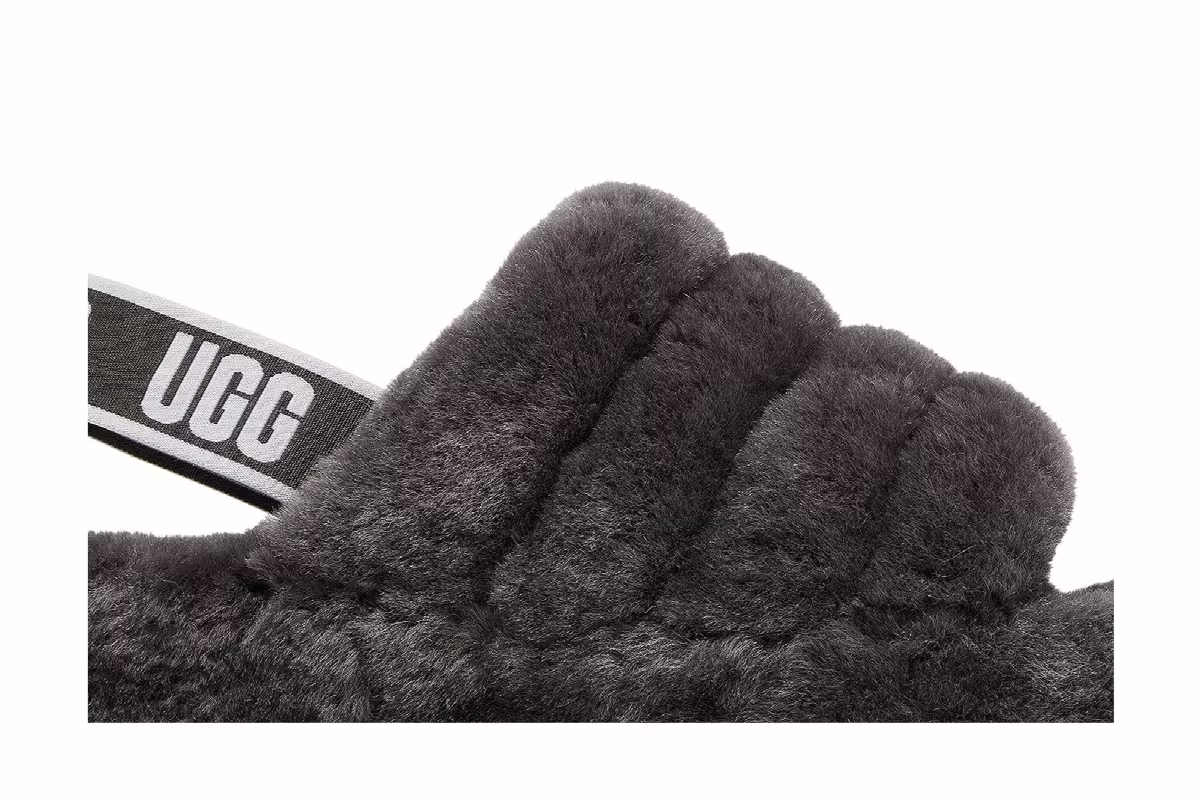 UGG Women's Fluff Yeah Slide Charcoal, view 3