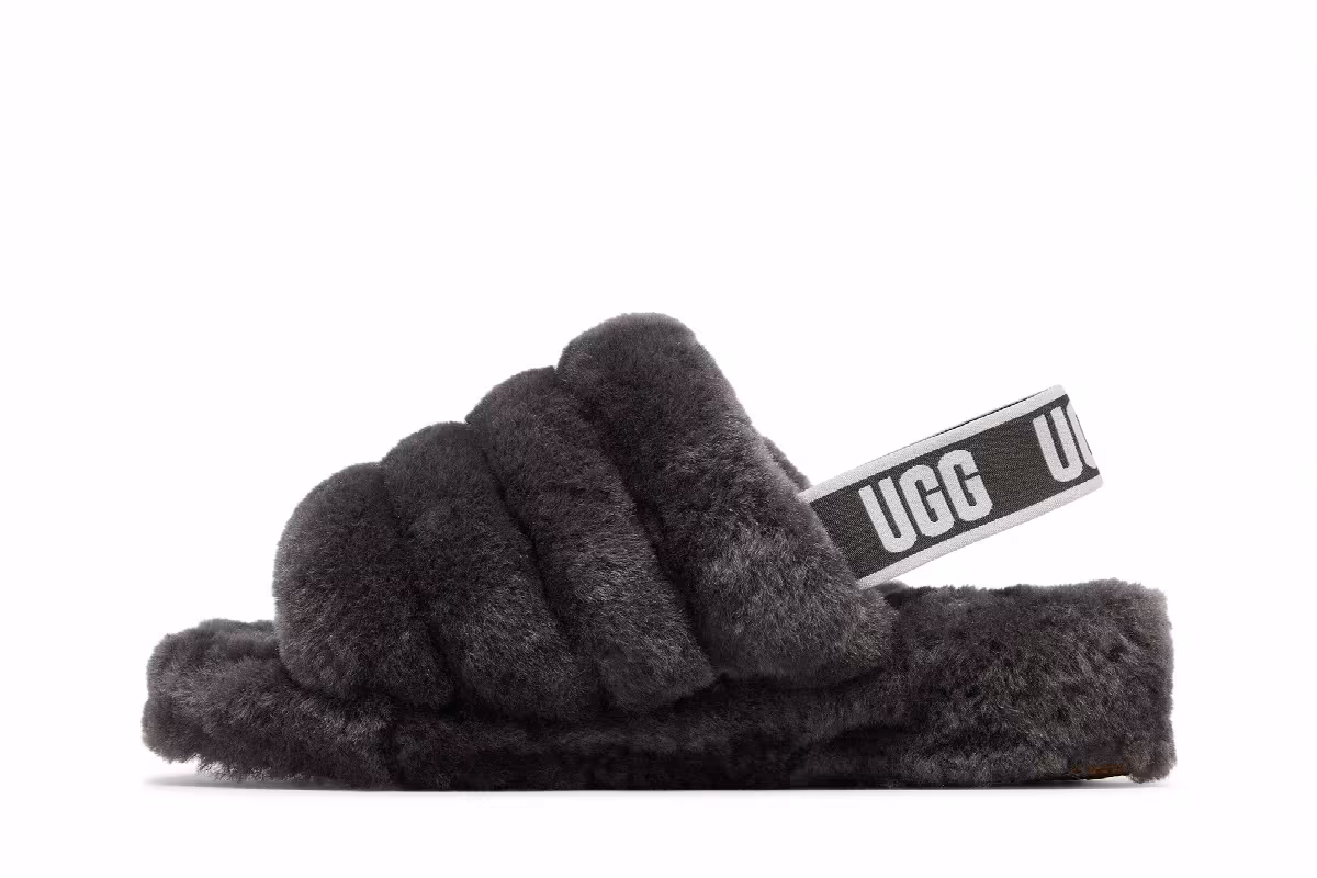 UGG Women's Fluff Yeah Slide Charcoal, view 4