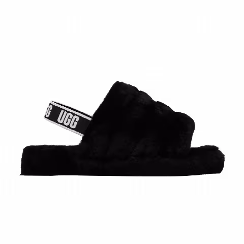 UGG Fluff Yeah Slide Kids 'Black'