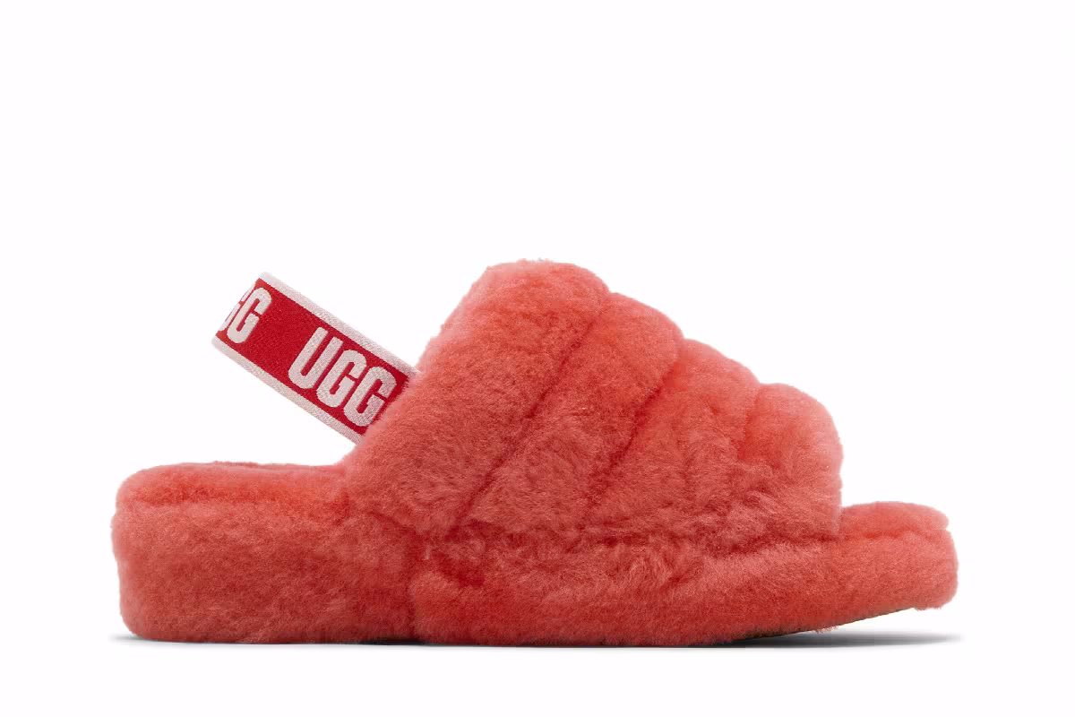 UGG Women's Fluff Yeah Slide Red Currant, view 2