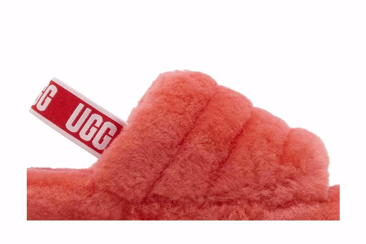 UGG Women's Fluff Yeah Slide Red Currant, view 3