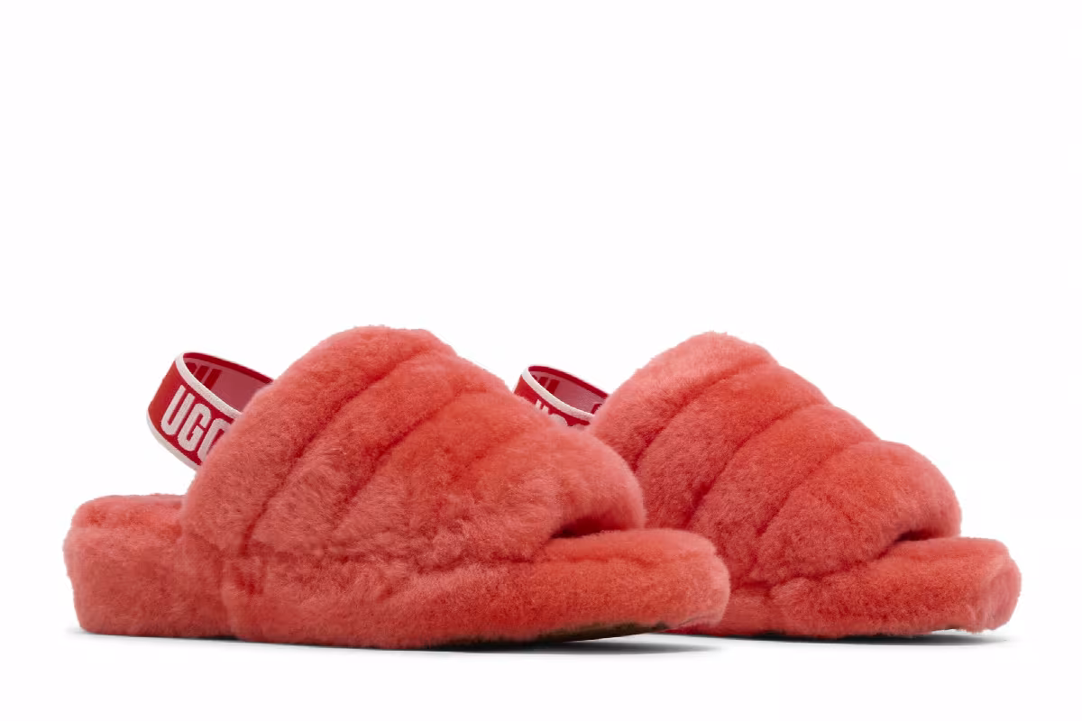 UGG Women's Fluff Yeah Slide Red Currant, view 9