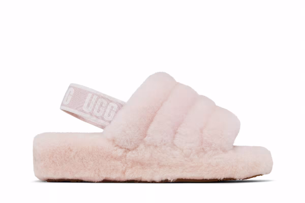 UGG Women's Fluff Yeah Slide Seashell Pink, view 2