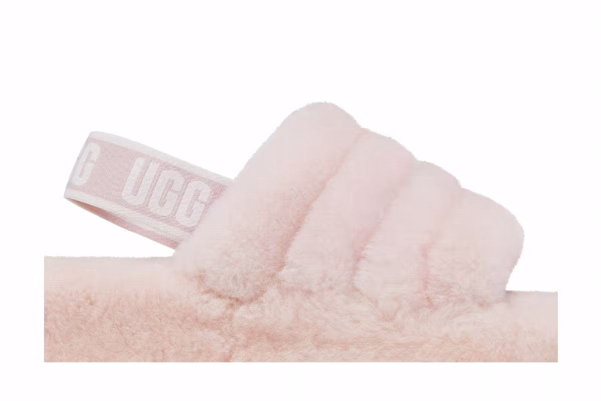UGG Women's Fluff Yeah Slide Seashell Pink, view 3