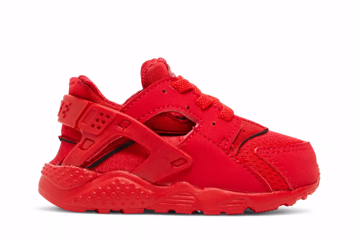 Nike Huarache Run TD Triple Red, view 2