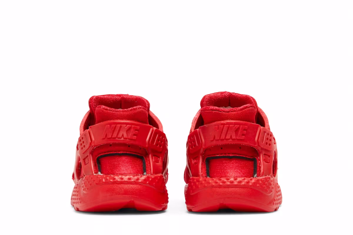 Nike Huarache Run TD Triple Red, view 7