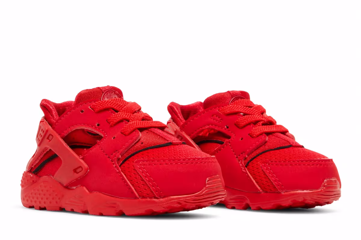 Nike Huarache Run TD Triple Red, view 9