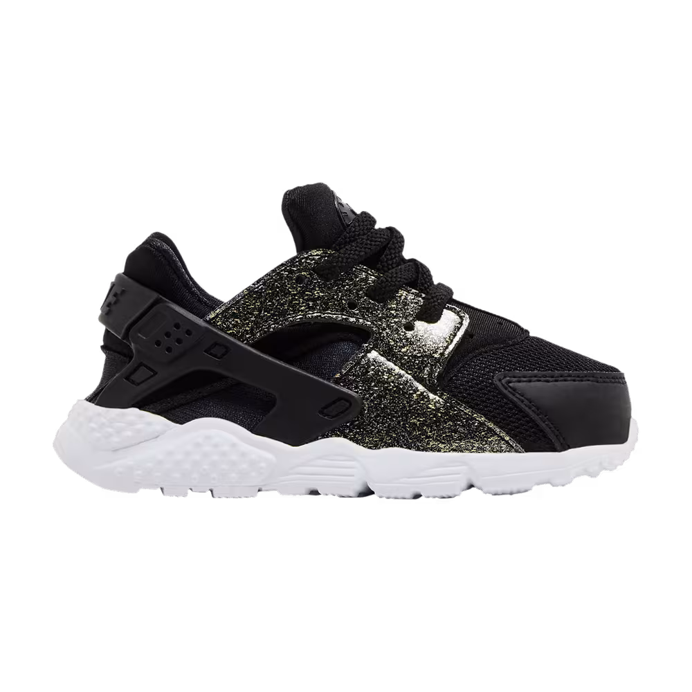 Nike Huarache Run SE TD Black Gold Glitter