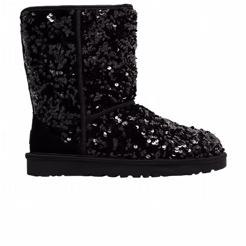 UGG Wmns Classic Short Chunky 'Sequin - Black'