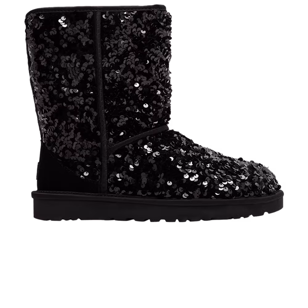 UGG Women's Classic Short Chunky Sequin - Black