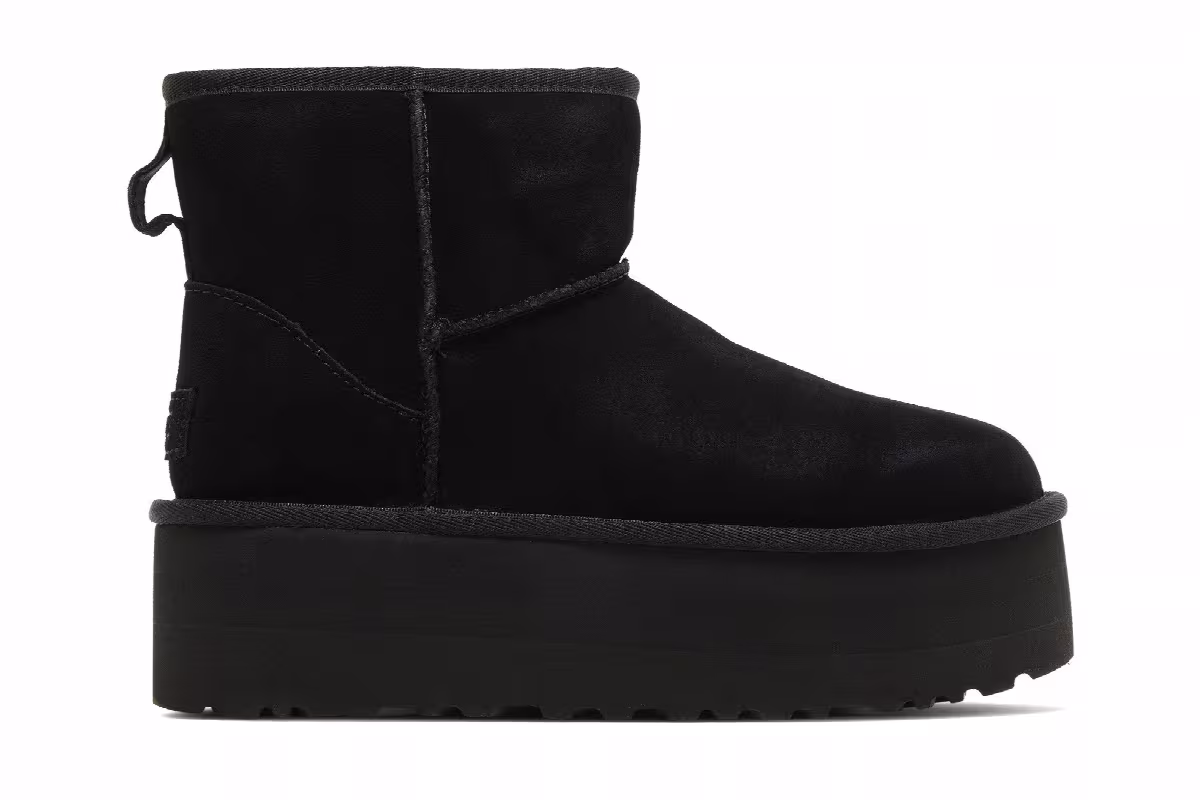 UGG Women's Classic Mini Platform Boot Black, view 2