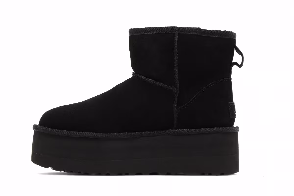UGG Women's Classic Mini Platform Boot Black, view 4