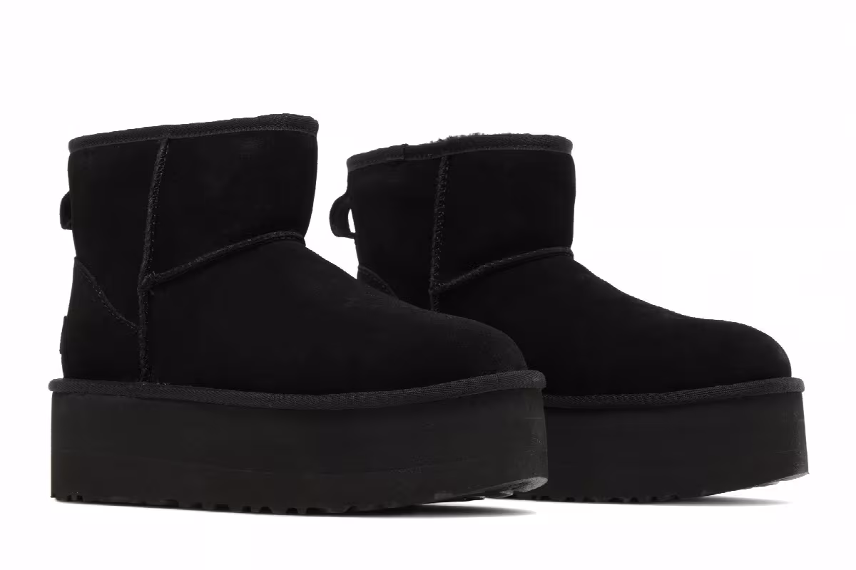 UGG Women's Classic Mini Platform Boot Black, view 9