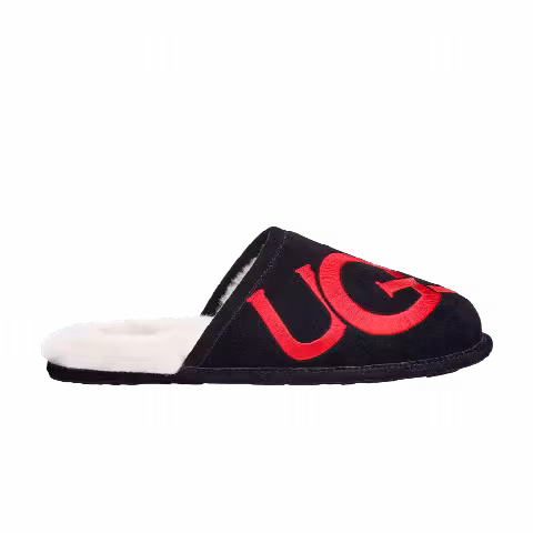 UGG Scuff Slipper 'Logo - Black Red'