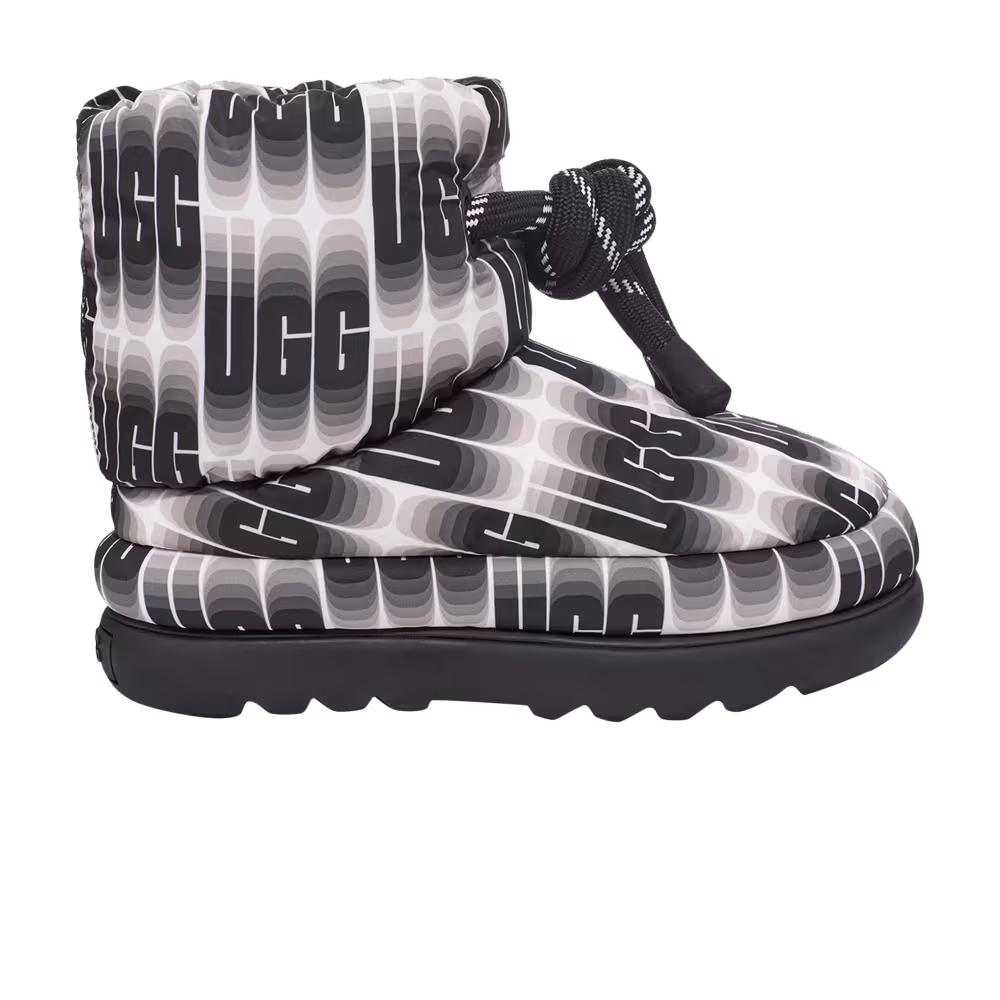 UGG Women's Classic Maxi Wavelength Short Boot Black White