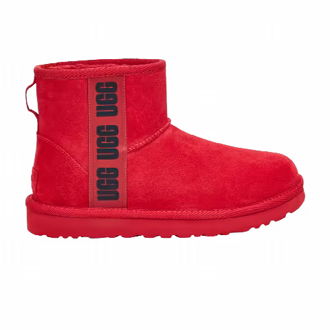 UGG Wmns Classic Mini 'Side Logo - Samba Red'