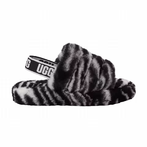 UGG Fluff Yeah Slide Kids 'Zebra'