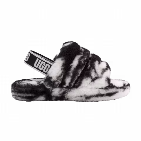 UGG Fluff Yeah Slide Kids 'Marble - Black'