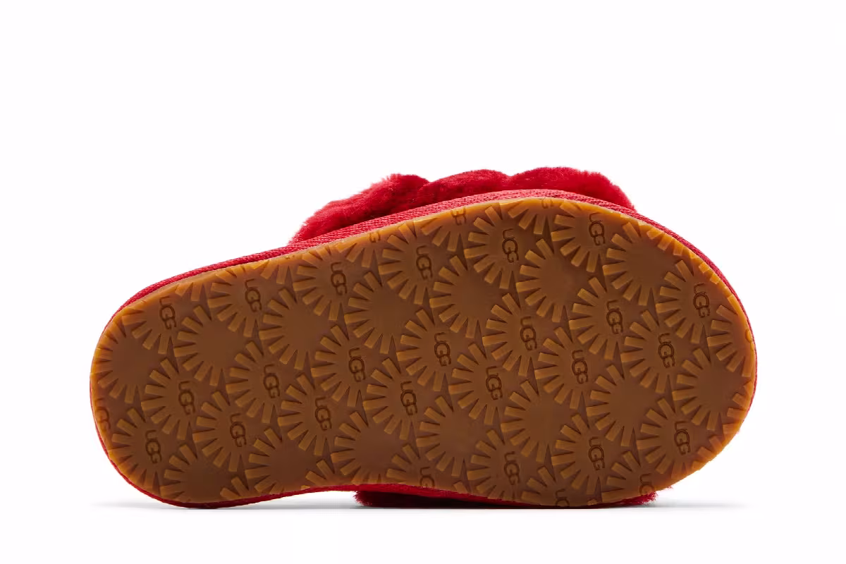UGG Fluff Yeah Slide Toddler Ribbon Red, view 5