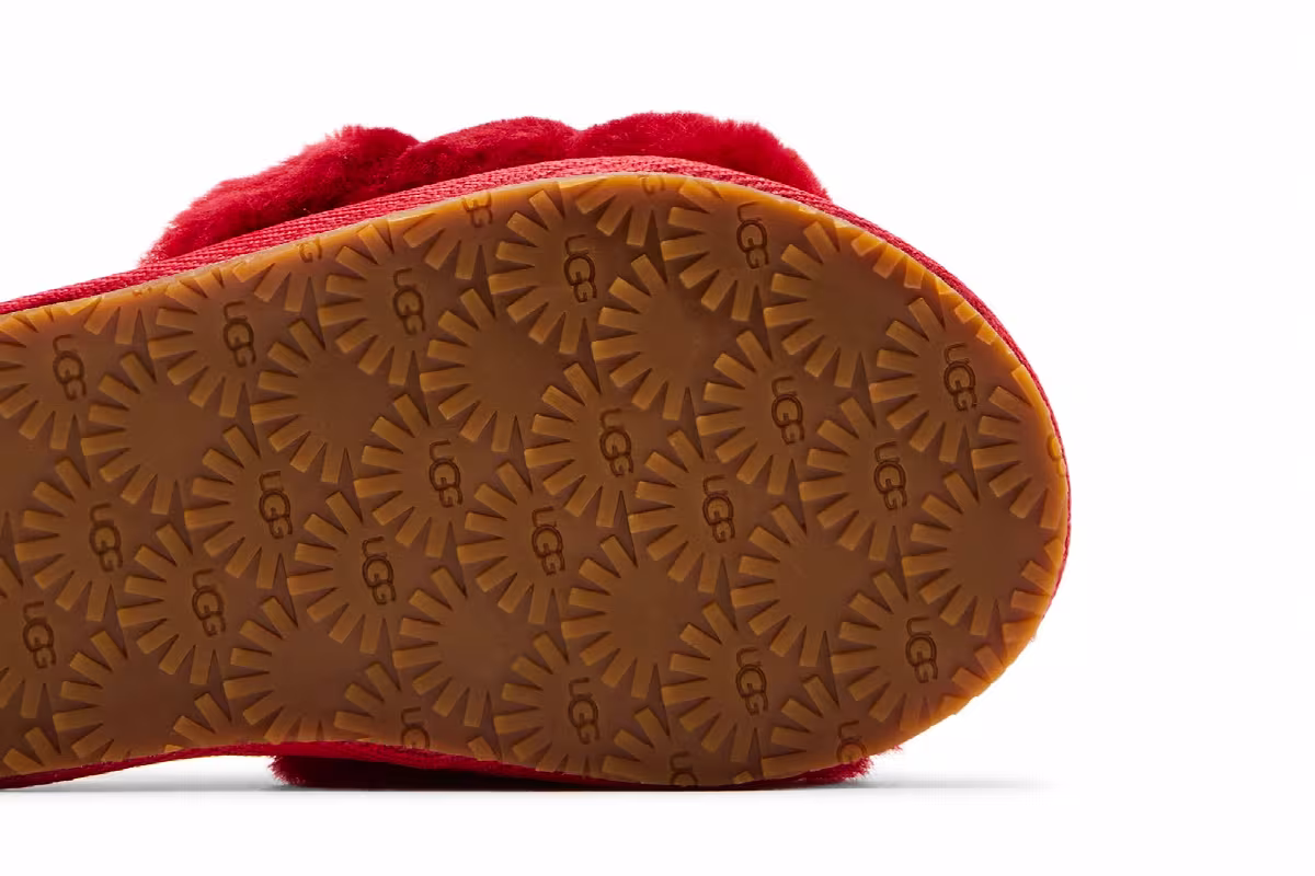UGG Fluff Yeah Slide Toddler Ribbon Red, view 6