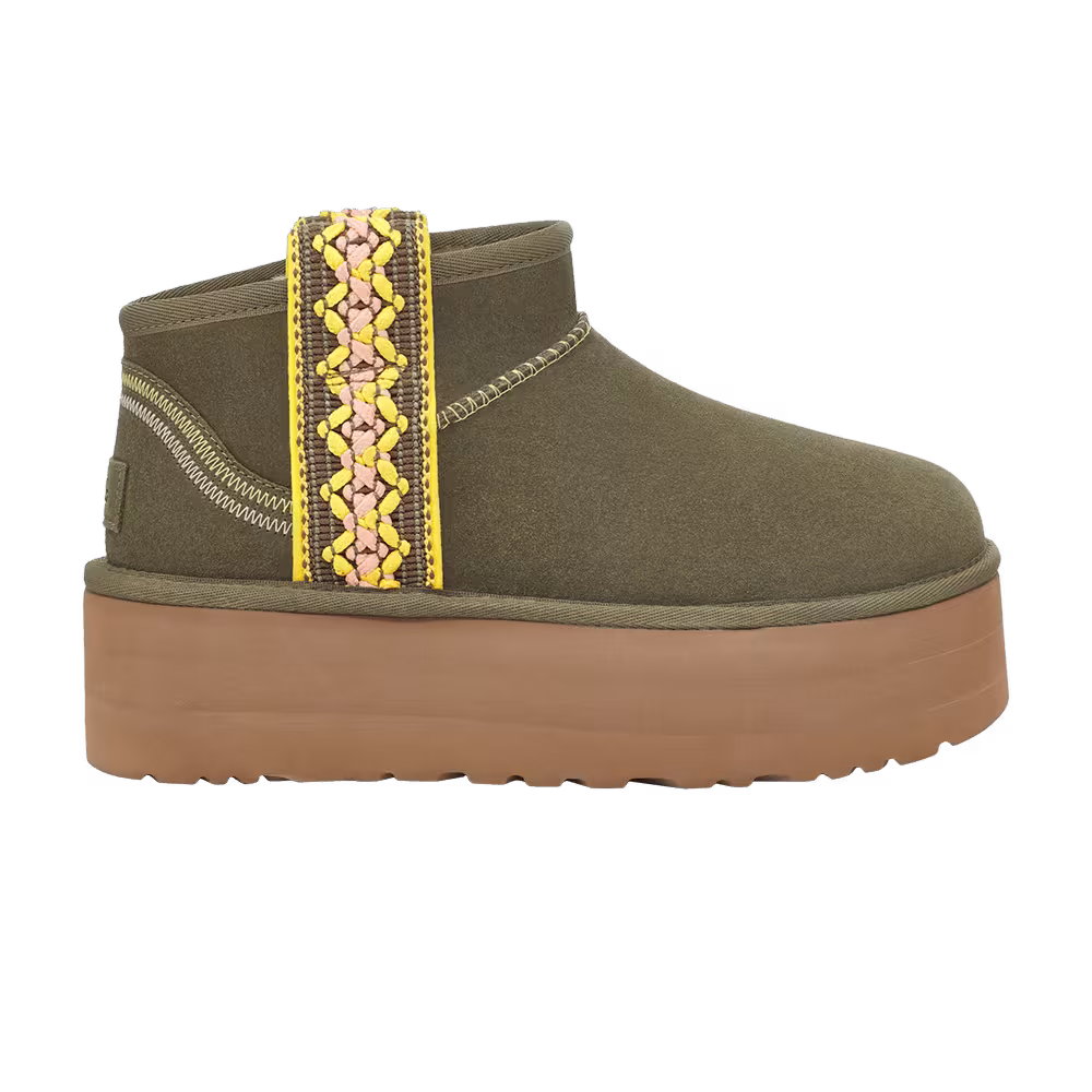 UGG Women's Classic Ultra Mini Platform Braid - Burnt Olive