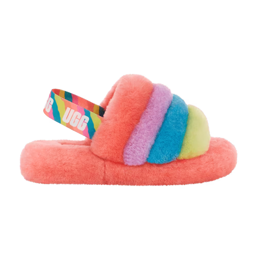 UGG Fluff Yeah Slide Kids Peach Bliss Multi-Color