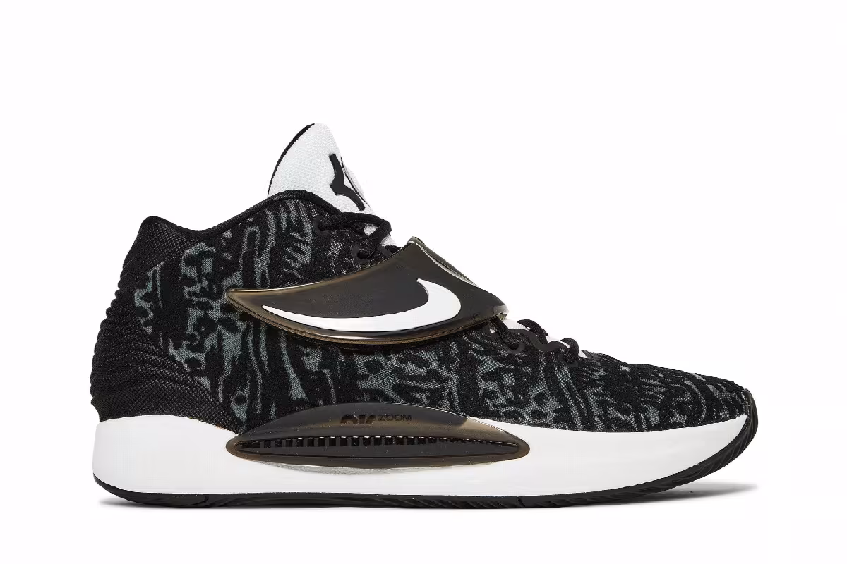 Nike KD 14 TB Black White, view 2
