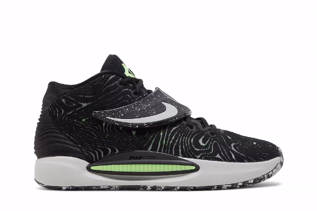 Nike KD 14 EP Black Lime Glow, view 2
