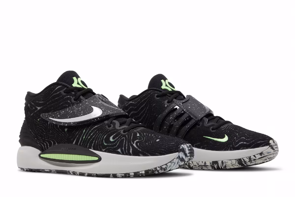 Nike KD 14 EP Black Lime Glow, view 9