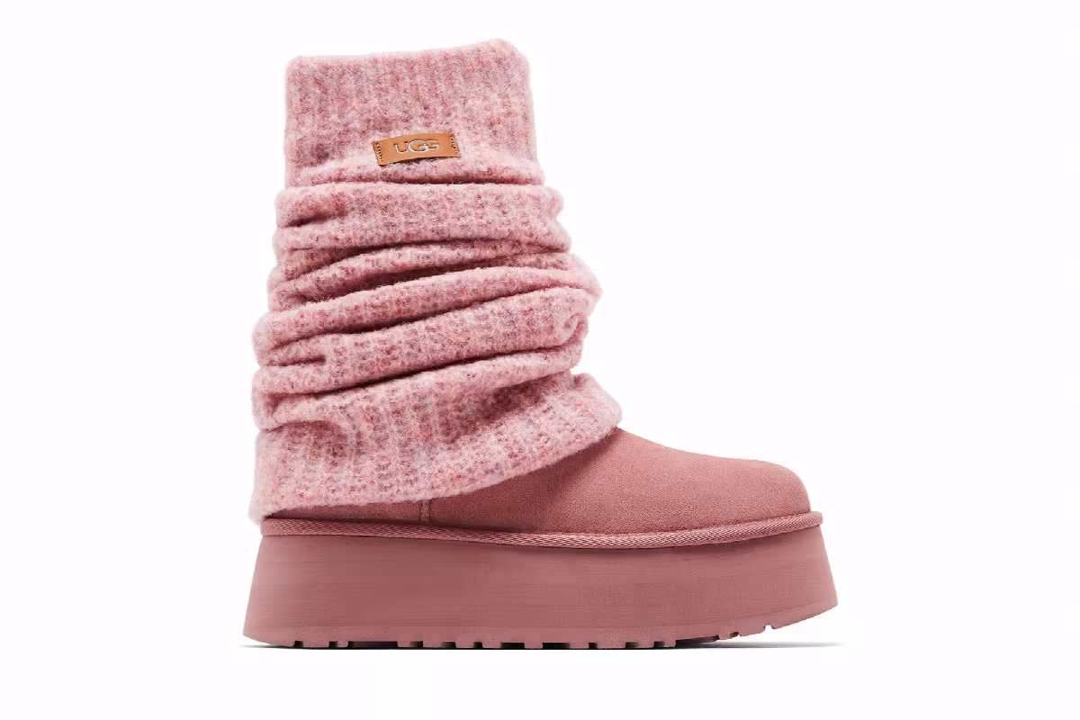 UGG Women's Classic Mini Dipper Legwarmer Pink Dawn, view 2