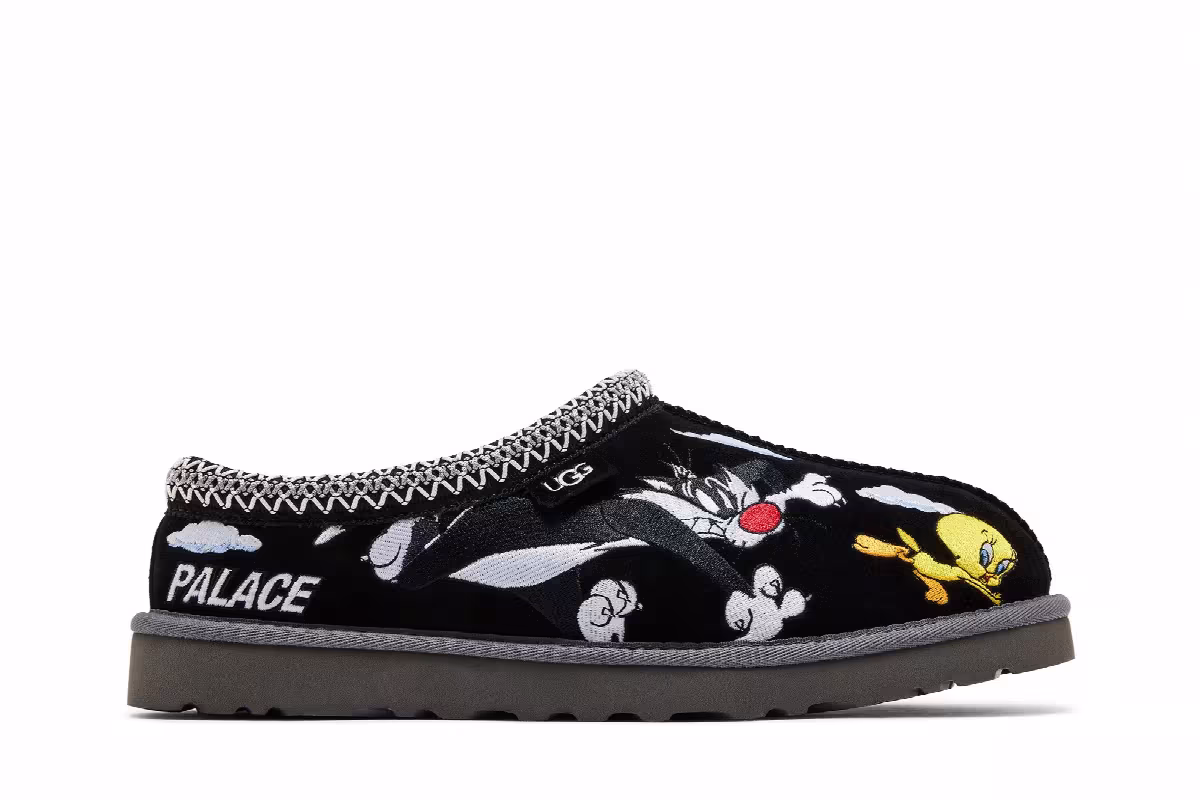 Palace x Looney Tunes x UGG Tasman Slipper Black, view 2
