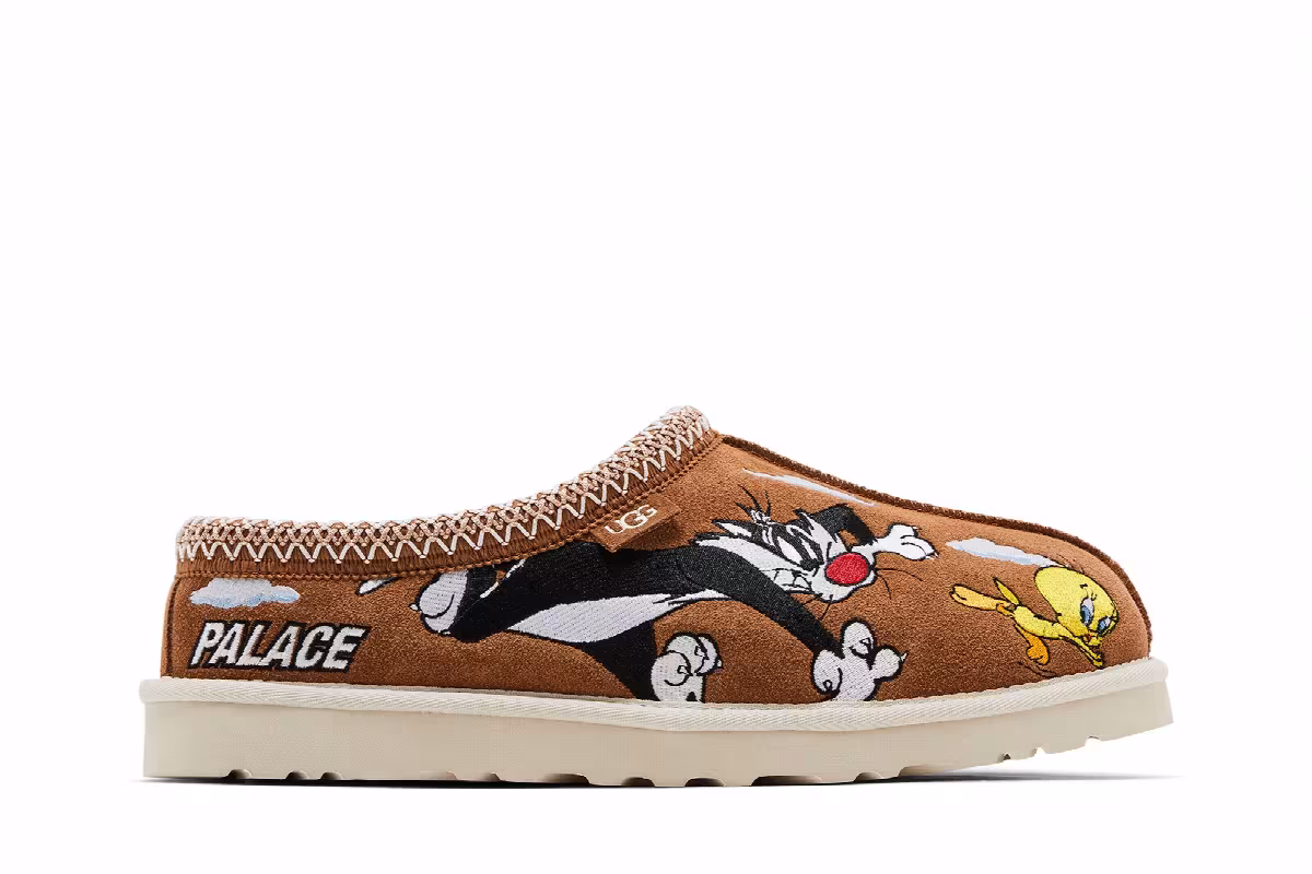 Palace x Looney Tunes x UGG Tasman Slipper Chestnut, view 2
