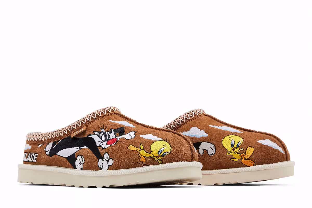 Palace x Looney Tunes x UGG Tasman Slipper Chestnut, view 9