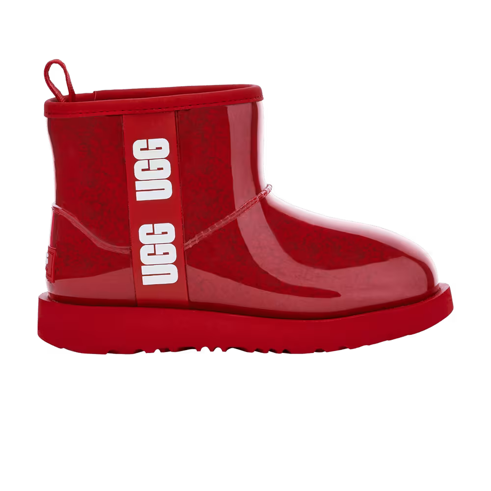 UGG Women's Classic Clear Mini Boot Samba Red