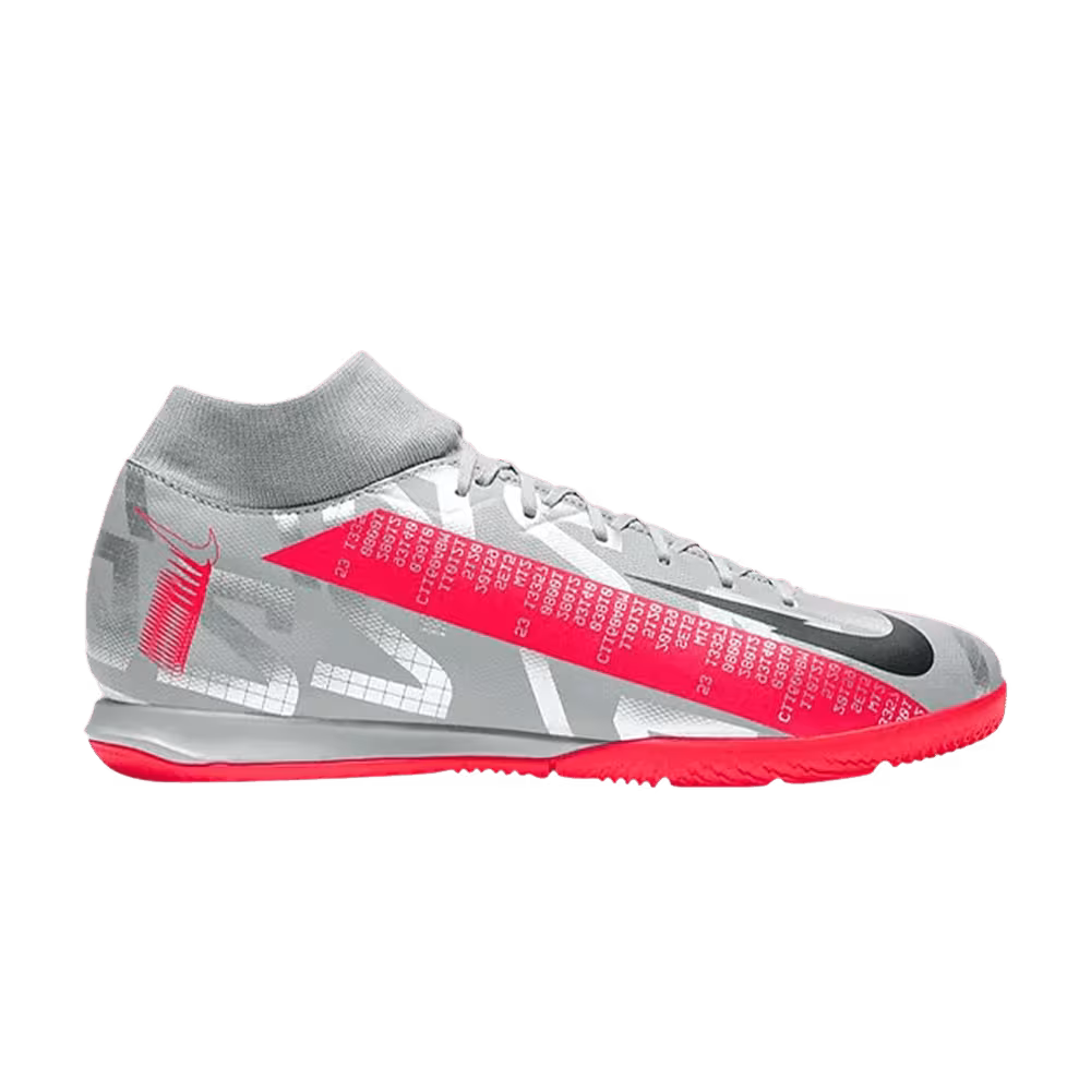 Nike Mercurial Superfly 7 Academy IC Metallic Grey Crimson
