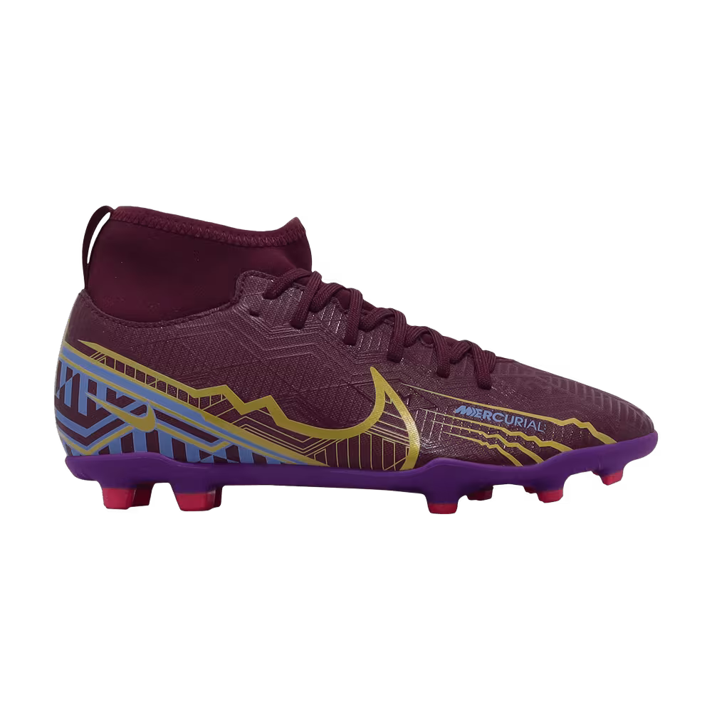 Nike Kylian Mbappé x Mercurial Superfly 9 Club FG MG GS Dark Beetroot