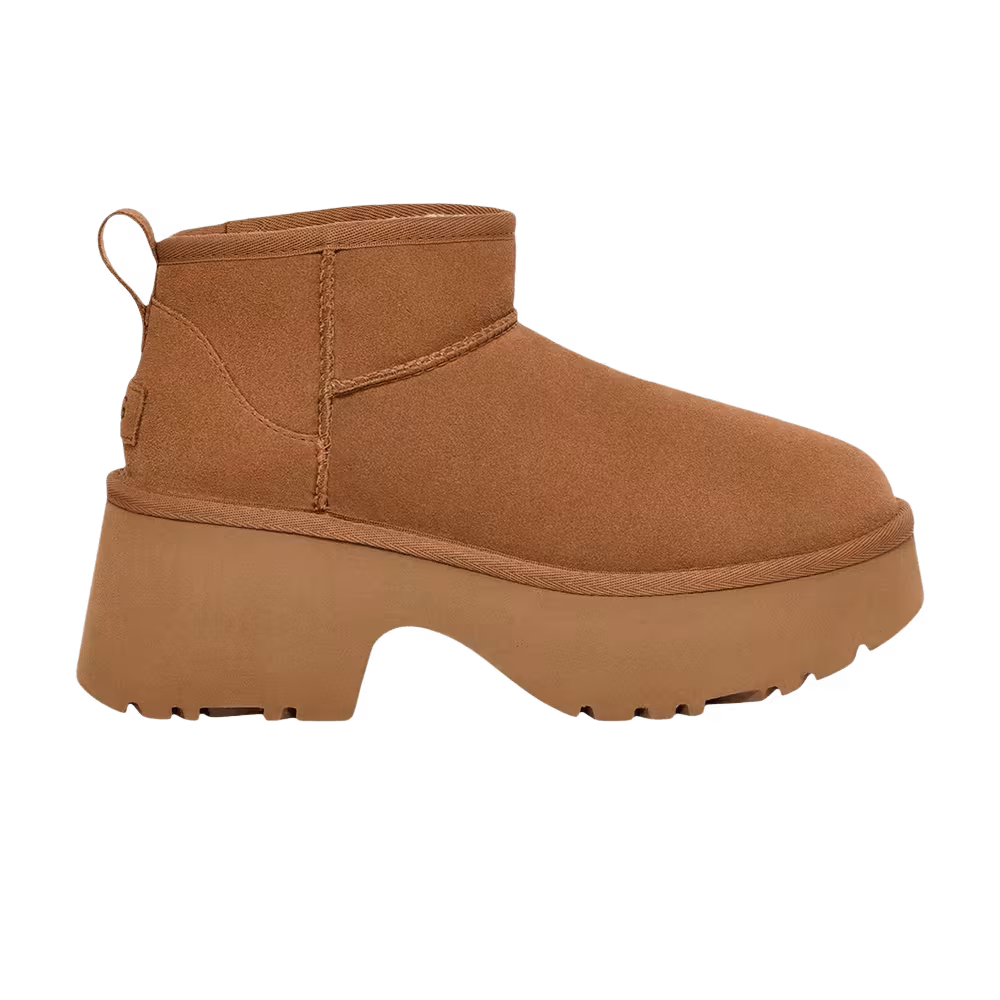 UGG Women's Classic Ultra Mini New Heights Boot Chestnut