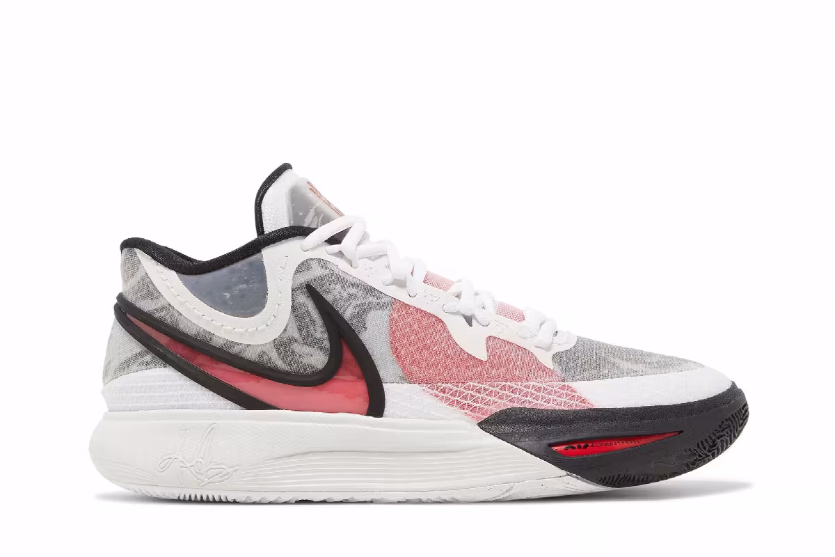 Nike Kyrie 8 White University Red, view 2