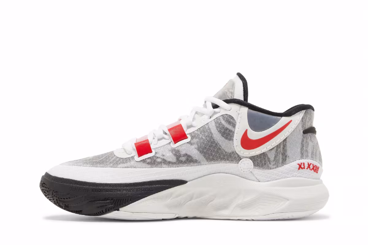 Nike Kyrie 8 White University Red, view 4