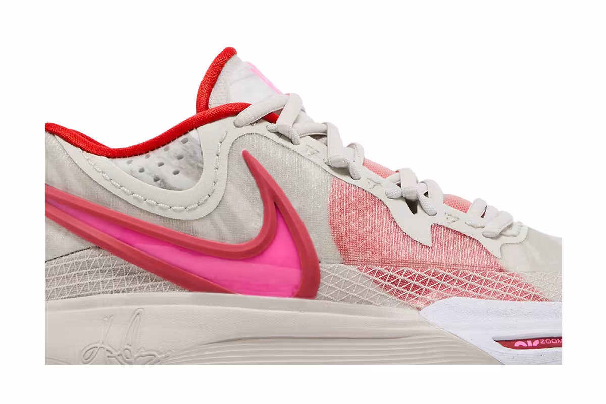 Nike Kyrie 8 Light Bone Picante Red, view 3